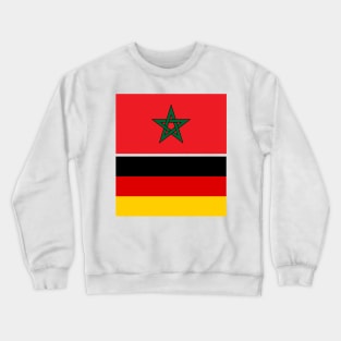 Moroccan and Germany Union Flag Crewneck Sweatshirt